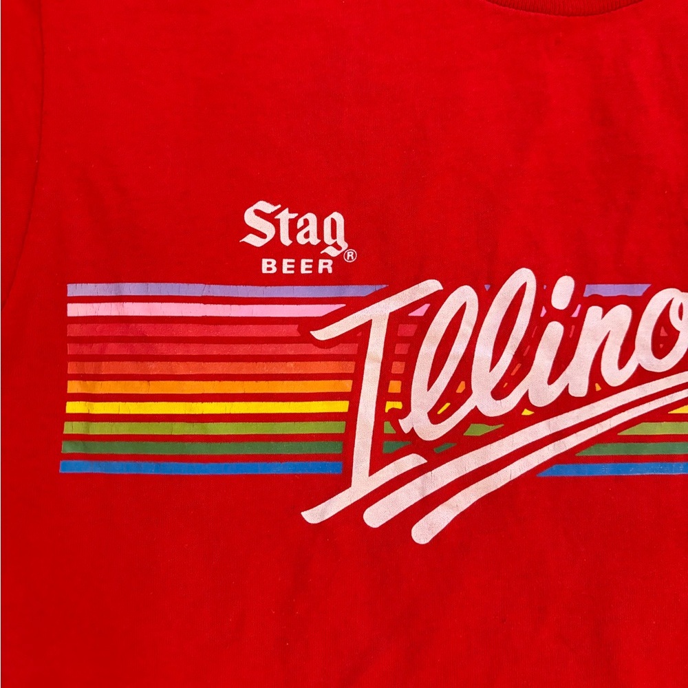 Vintage Illinois Stag T shirt - Picture 3 of 5